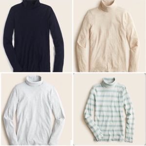 Size L J crew tissue turtlenecks - Lot of 5 turtlenecks
